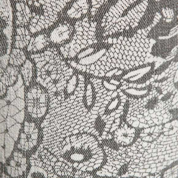 CURRENT ELLIOTT New Jeans Ankle Skinny Light Grey Black Lace Floral Women's HPπ - Picture 5 of 17